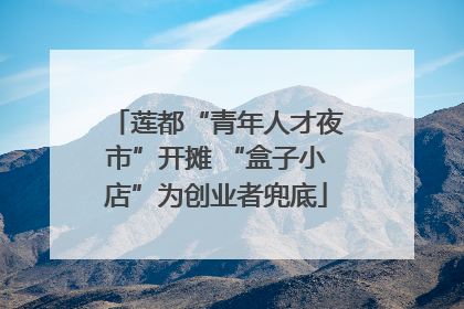莲都“青年人才夜市”开摊 “盒子小店”为创业者兜底