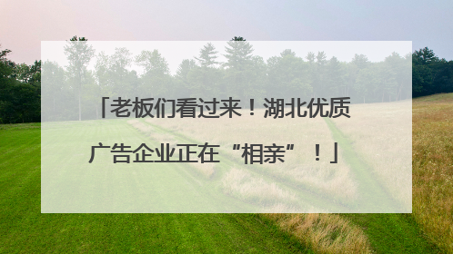 老板们看过来！湖北优质广告企业正在“相亲”！