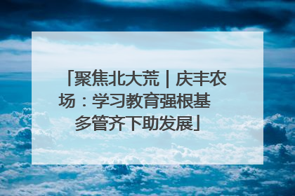 聚焦北大荒｜庆丰农场：学习教育强根基 多管齐下助发展