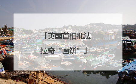 英国首相批法拉奇“画饼”
