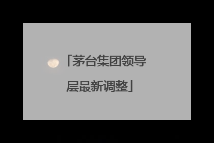 茅台集团领导层最新调整