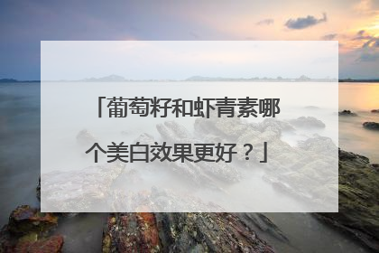 葡萄籽和虾青素哪个美白效果更好？