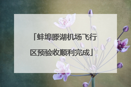 蚌埠滕湖机场飞行区预验收顺利完成