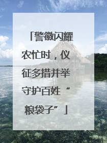 警徽闪耀农忙时，仪征多措并举守护百姓“粮袋子”