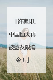 许家印、中国恒大再被签发限消令！