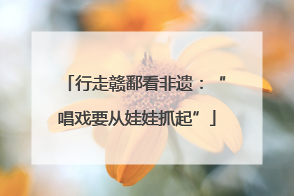 行走赣鄱看非遗：“唱戏要从娃娃抓起”