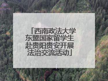 西南政法大学东盟国家留学生赴贵阳贵安开展法治交流活动