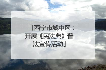 西宁市城中区：开展《民法典》普法宣传活动