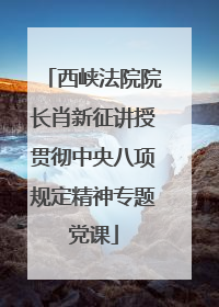 西峡法院院长肖新征讲授贯彻中央八项规定精神专题党课