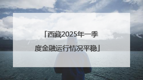 西藏2025年一季度金融运行情况平稳