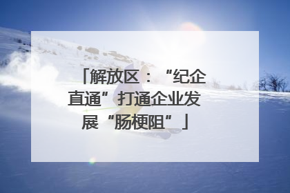 解放区：“纪企直通”打通企业发展“肠梗阻”