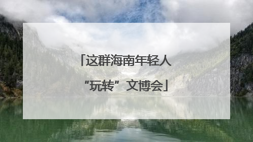 这群海南年轻人“玩转”文博会