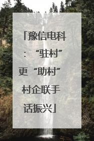 豫信电科：“驻村”更“助村” 村企联手话振兴
