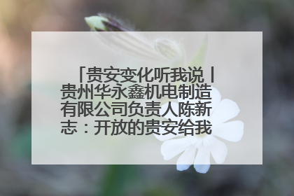贵安变化听我说丨贵州华永鑫机电制造有限公司负责人陈新志：开放的贵安给我走出去的底气