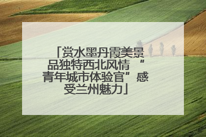 赏水墨丹霞美景 品独特西北风情 “青年城市体验官”感受兰州魅力
