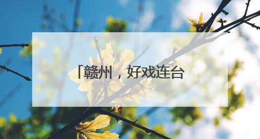 赣州，好戏连台，好评如潮！