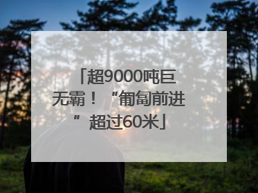 超9000吨巨无霸！“匍匐前进”超过60米
