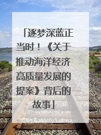 逐梦深蓝正当时！《关于推动海洋经济高质量发展的提案》背后的故事