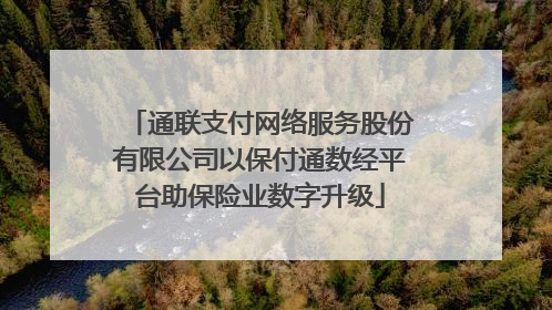 通联支付网络服务股份有限公司以保付通数经平台助保险业数字升级