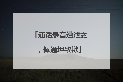 通话录音遭泄露，佩通坦致歉
