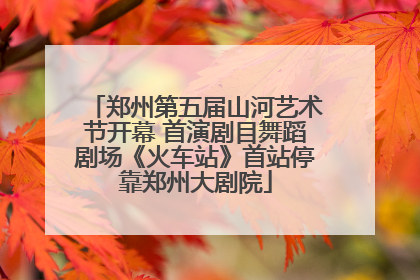 郑州第五届山河艺术节开幕 首演剧目舞蹈剧场《火车站》首站停靠郑州大剧院