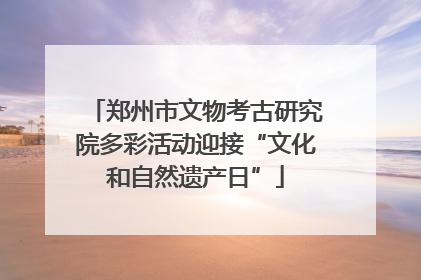 郑州市文物考古研究院多彩活动迎接“文化和自然遗产日”