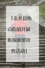 金乡县鱼山街道开展医保政策宣传活动