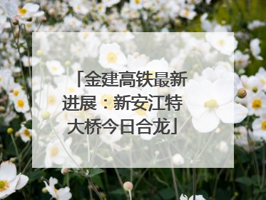 金建高铁最新进展：新安江特大桥今日合龙