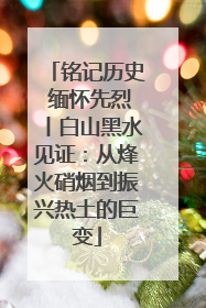铭记历史 缅怀先烈丨白山黑水见证：从烽火硝烟到振兴热土的巨变