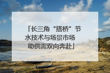 长三角“搭桥”节水技术与场景市场 助供需双向奔赴