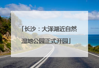长沙：大泽湖近自然湿地公园正式开园