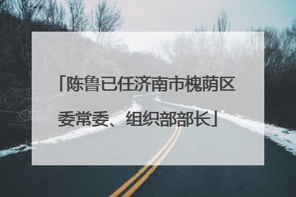 陈鲁已任济南市槐荫区委常委、组织部部长