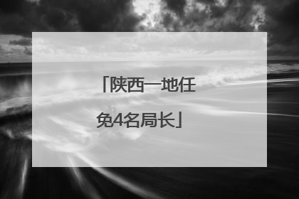 陕西一地任免4名局长