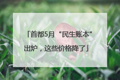 首都5月“民生账本”出炉，这些价格降了