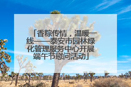 香粽传情，温暖一线——泰安市园林绿化管理服务中心开展端午节慰问活动