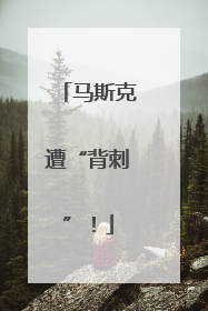 马斯克遭“背刺”！