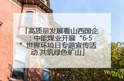 高质量发展看山西国企：中能煤业开展“6·5”世界环境日专题宣传活动 共筑绿色矿山