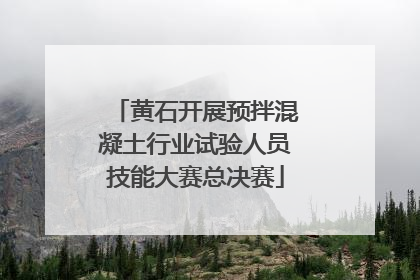 黄石开展预拌混凝土行业试验人员技能大赛总决赛