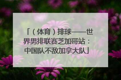 （体育）排球——世界男排联赛芝加哥站：中国队不敌加拿大队