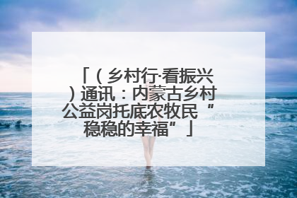 （乡村行·看振兴）通讯：内蒙古乡村公益岗托底农牧民“稳稳的幸福”