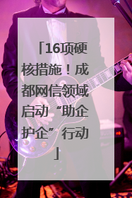 16项硬核措施！成都网信领域启动“助企护企”行动