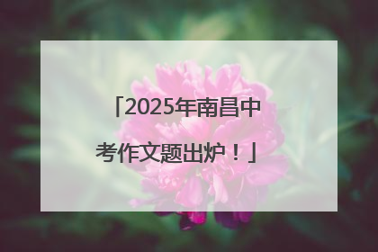 2025年南昌中考作文题出炉！