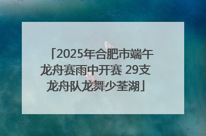 2025年合肥市端午龙舟赛雨中开赛 29支龙舟队龙舞少荃湖