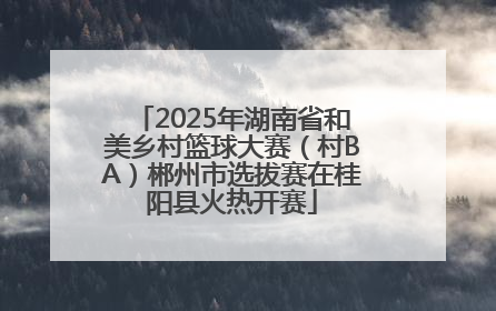 2025年湖南省和美乡村篮球大赛（村BA）郴州市选拔赛在桂阳县火热开赛