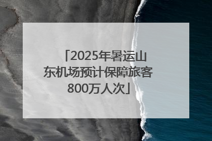 2025年暑运山东机场预计保障旅客800万人次