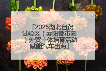 2025湖北自贸试验区（襄阳都市圈）外贸主体培育活动赋能汽车出海
