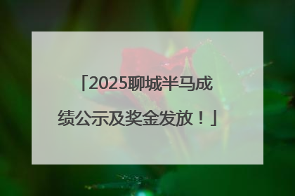 2025聊城半马成绩公示及奖金发放！