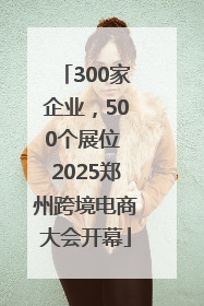 300家企业，500个展位 2025郑州跨境电商大会开幕