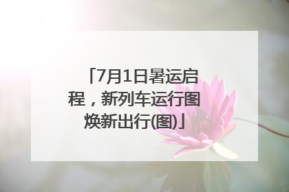 7月1日暑运启程，新列车运行图焕新出行(图)