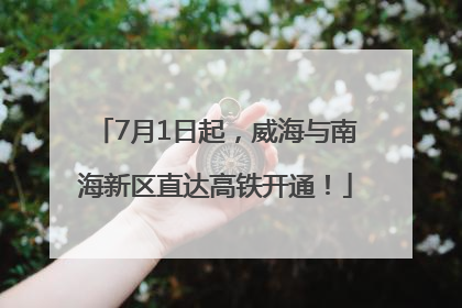 7月1日起，威海与南海新区直达高铁开通！